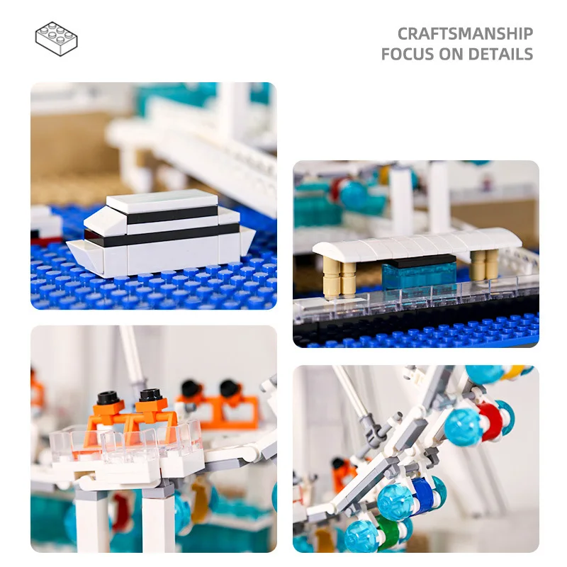 Creatieve Stad Moderne Architectuur Engeland London Eye Bouwsteen Reuzenrad Model Bouwstenen Speelgoed Collectie