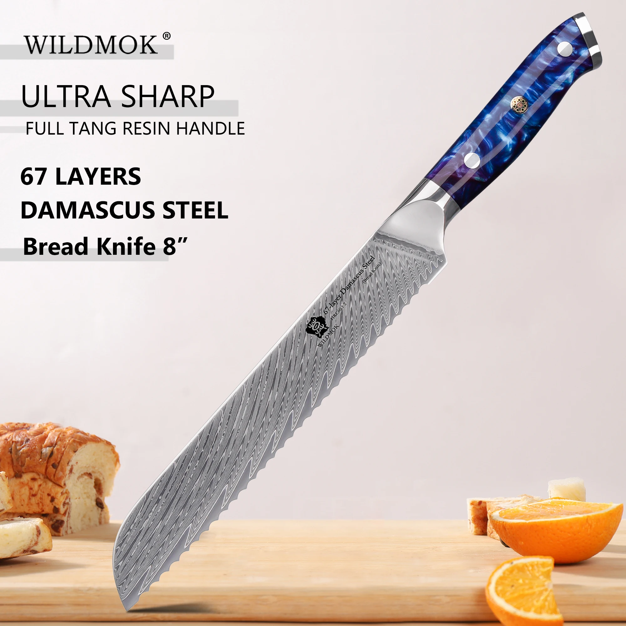 WILDMOK Serrated Bread Knife, 8