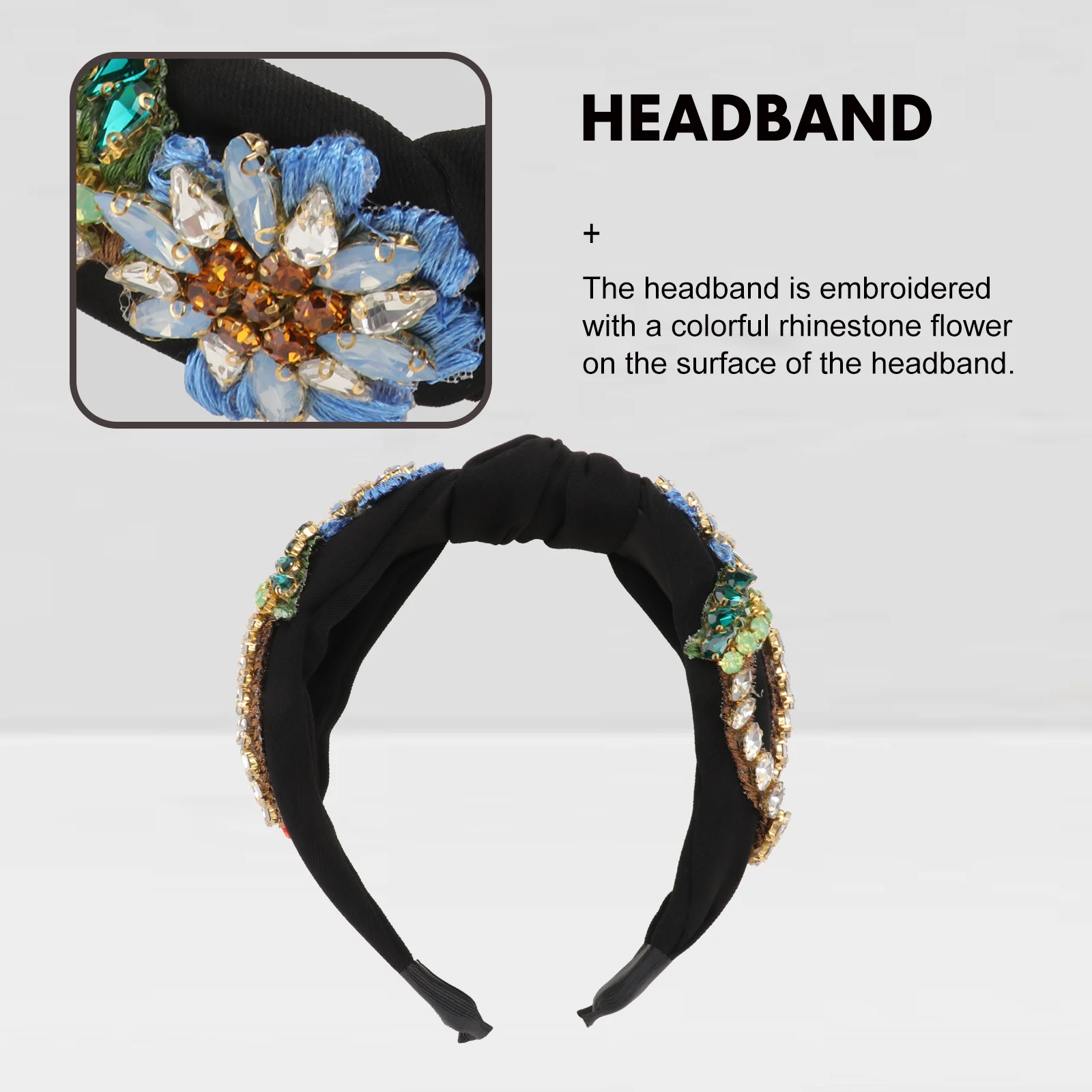 Vintage Headband Retro Style Hair Hoop Girl Headdress Rhinestone Embroidery Wedding Accessories Bands Hairband Bohemia Flash