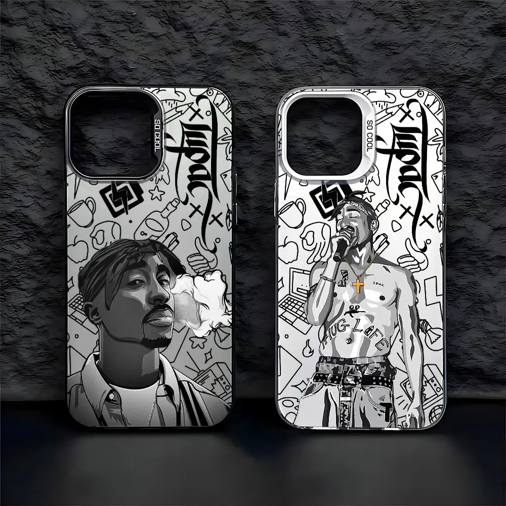 Rapper 2pac Singer Tupac Phone Case For iPhone 16 15 14 13 12 11 Pro Max X XR XSMAX 8 7 Plus Candy Matte Shockproof Back Cover