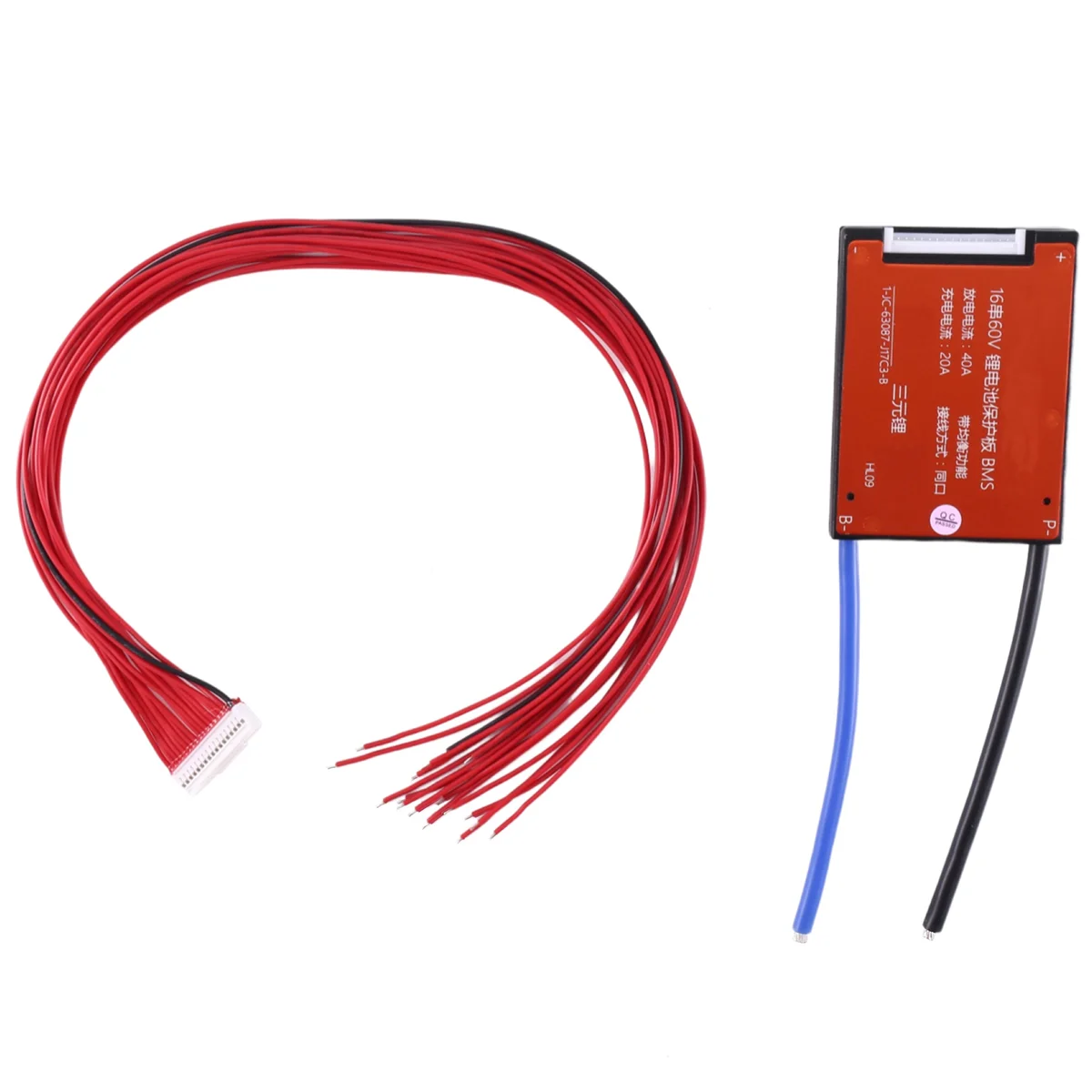 Split Separated Port Common Port Temp NTC Lithium Battery Protection Board Balance 16S 60V Li-Ion BMS 18650(40A)