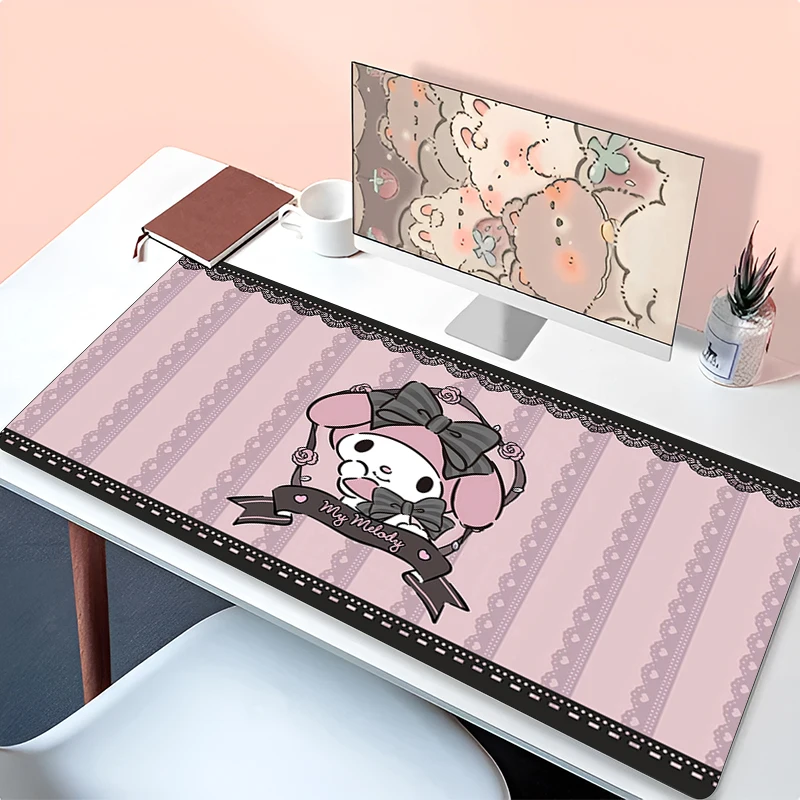 

Kawaii Cartoon Mouse Pad My M-melody Gaming Accessories Gabinete Gamer PC Computer Desk Mat Large XXL Keyboard Tablet Mousepad