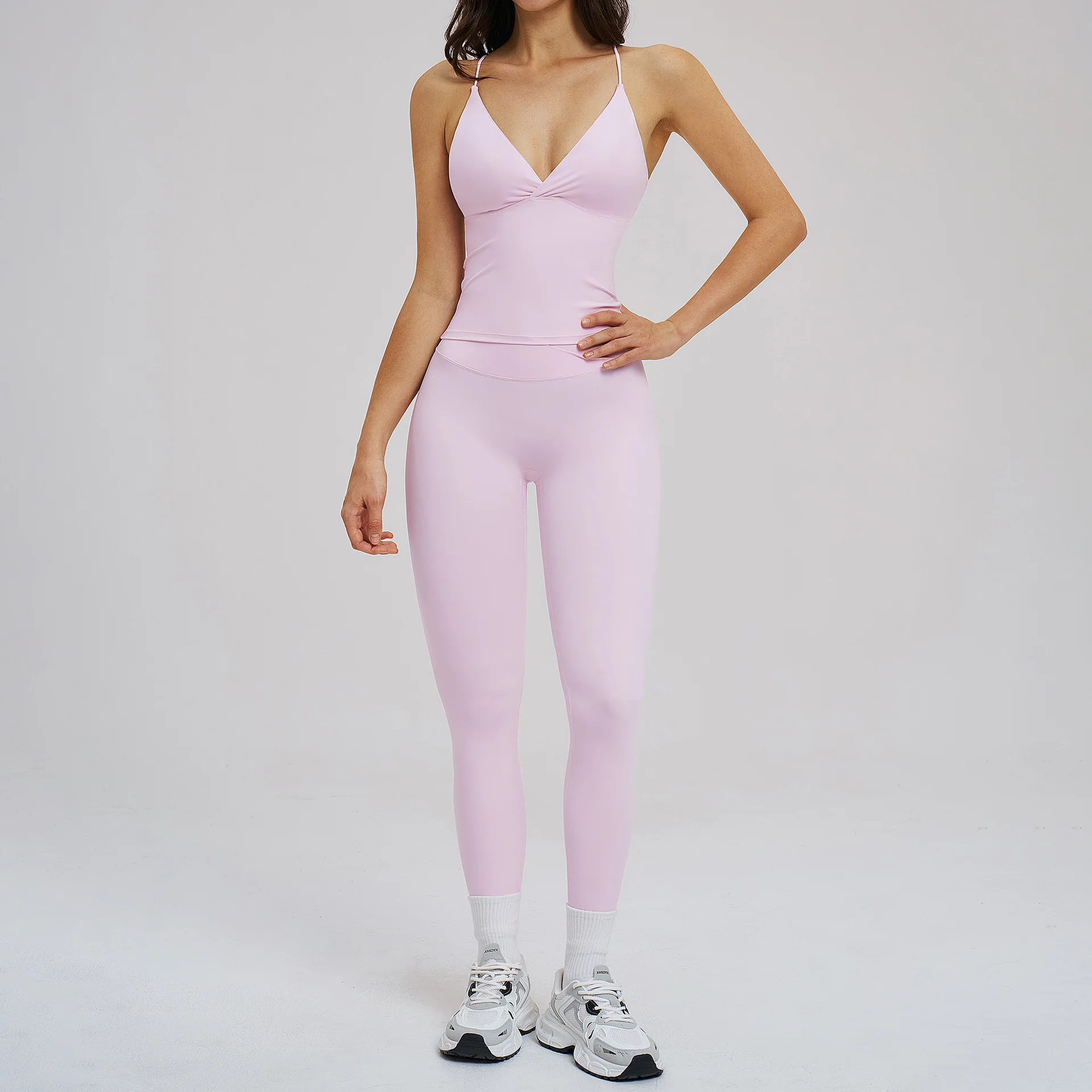 Women's Tracksuit 2Pcs Fitness Suit Yoga Sets Sportswear Workout Outfits Sports Bra High Waist Leggings Gym Clothing Sports Suit