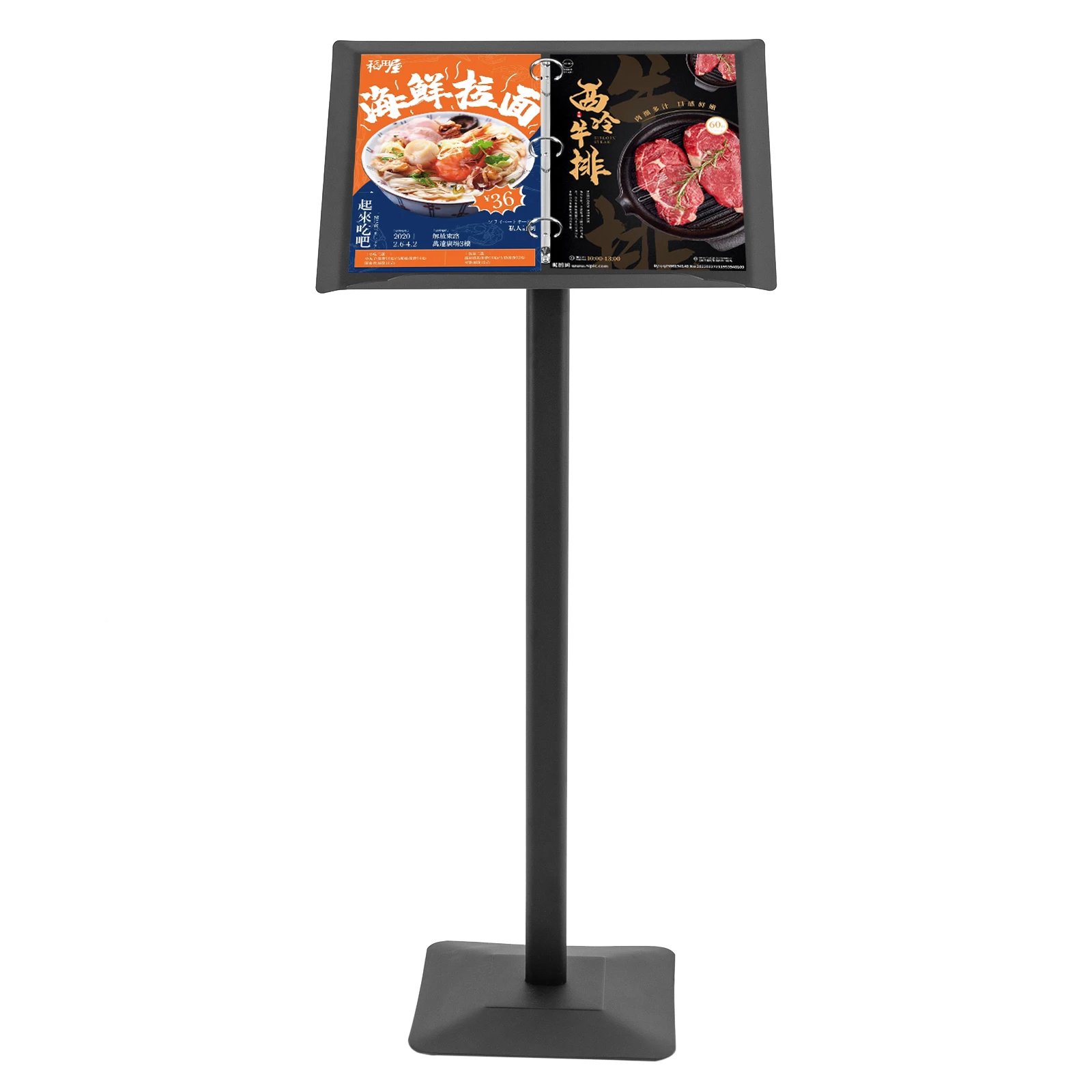 Professional Menu Stand – Strong Aluminum Alloy Construction with Anti-Slip EVA Pads