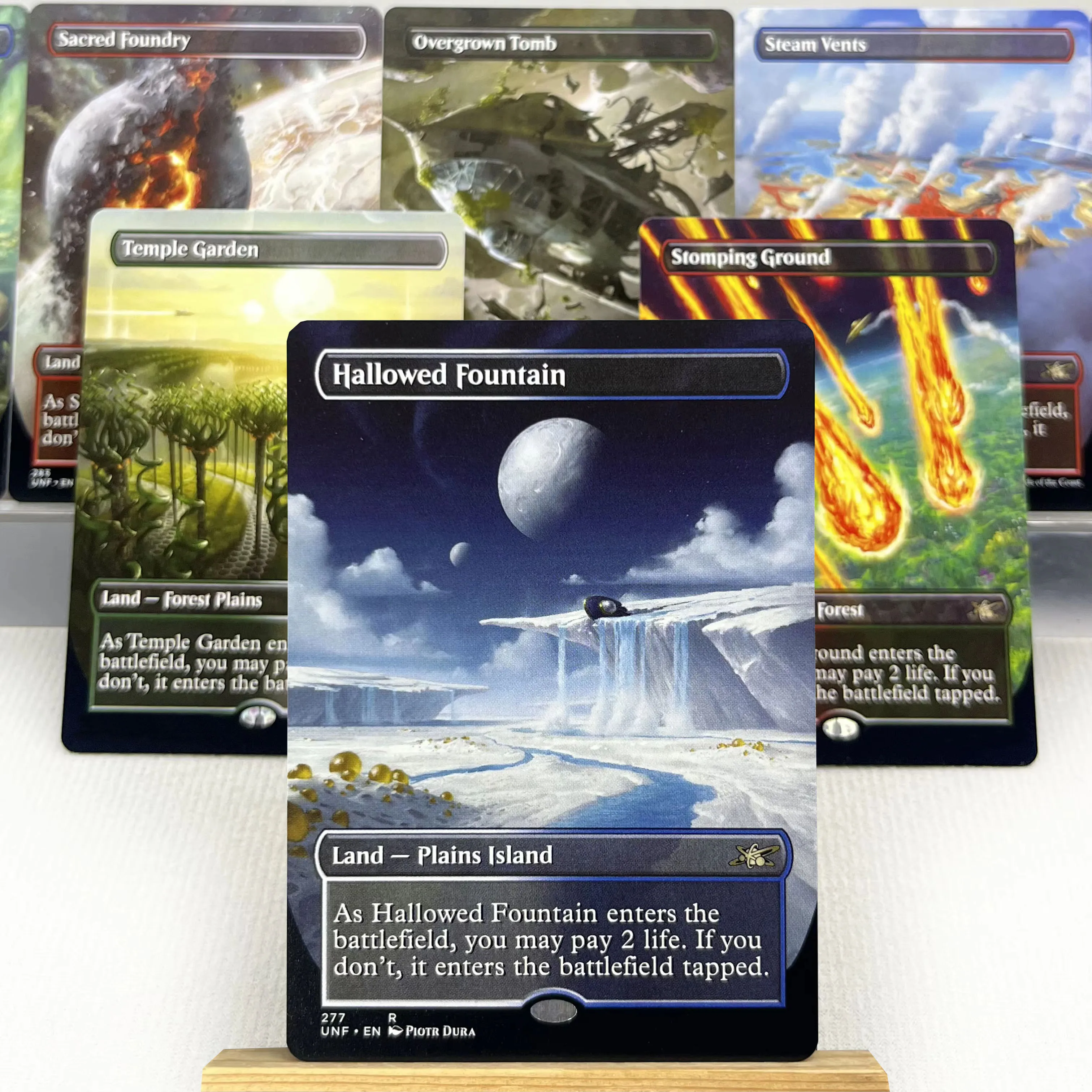 

EOE UNF HOLO15-I03 Tcg прокси волшебные карты шоковая земля Бесборенный храм топовкающий земной храм сад выславная гробница собрание