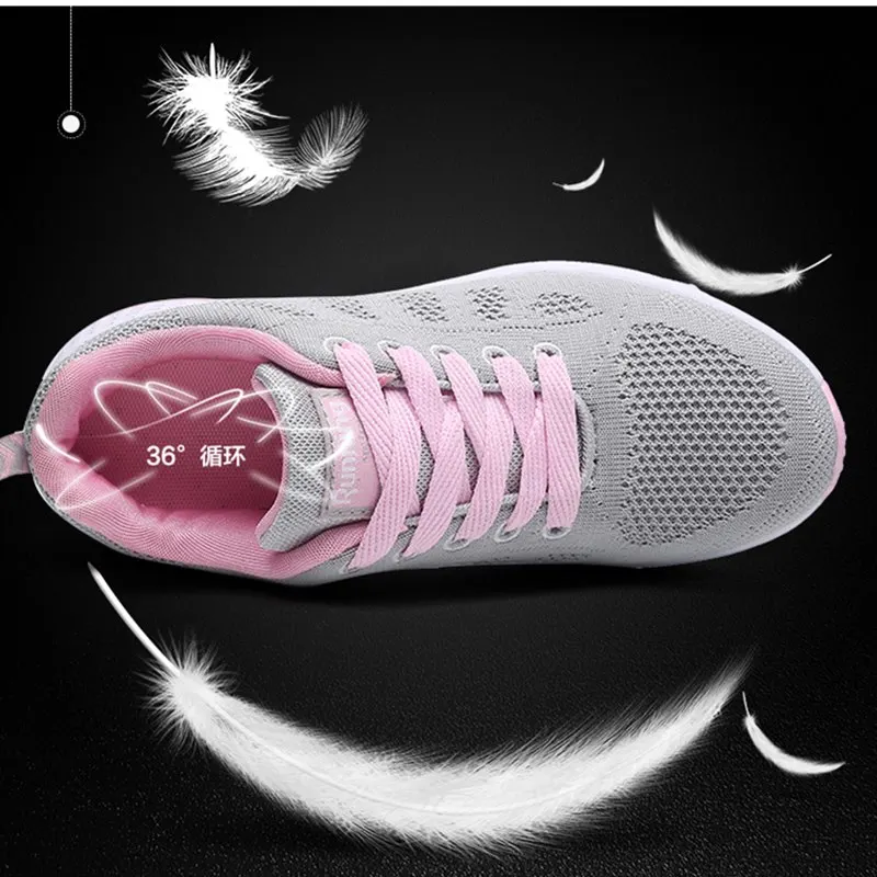 Women Casual Sport Shoes Fashion Men Running Shoes Weave Air Mesh Sneakers Black White Non Slip Footwear Breathable Jogging