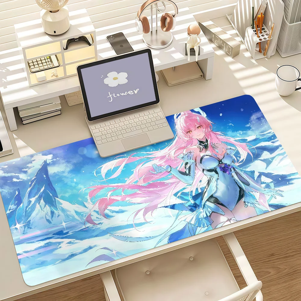 Wuthering Waves Aemeath Pink Hair Anime Girl Large Mousepad Mice Mat Desk Mat Keyboard Gaming Laptop Table Decor Home Office