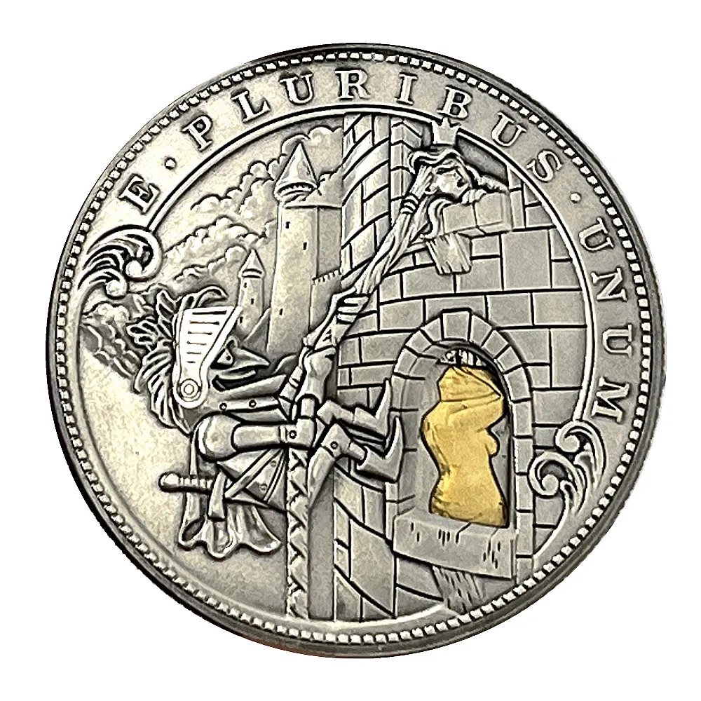 Movable Mechanism Coin Hobo Nickel Morgan Dollar 'Peeper' Collectible Creative Gift Replica