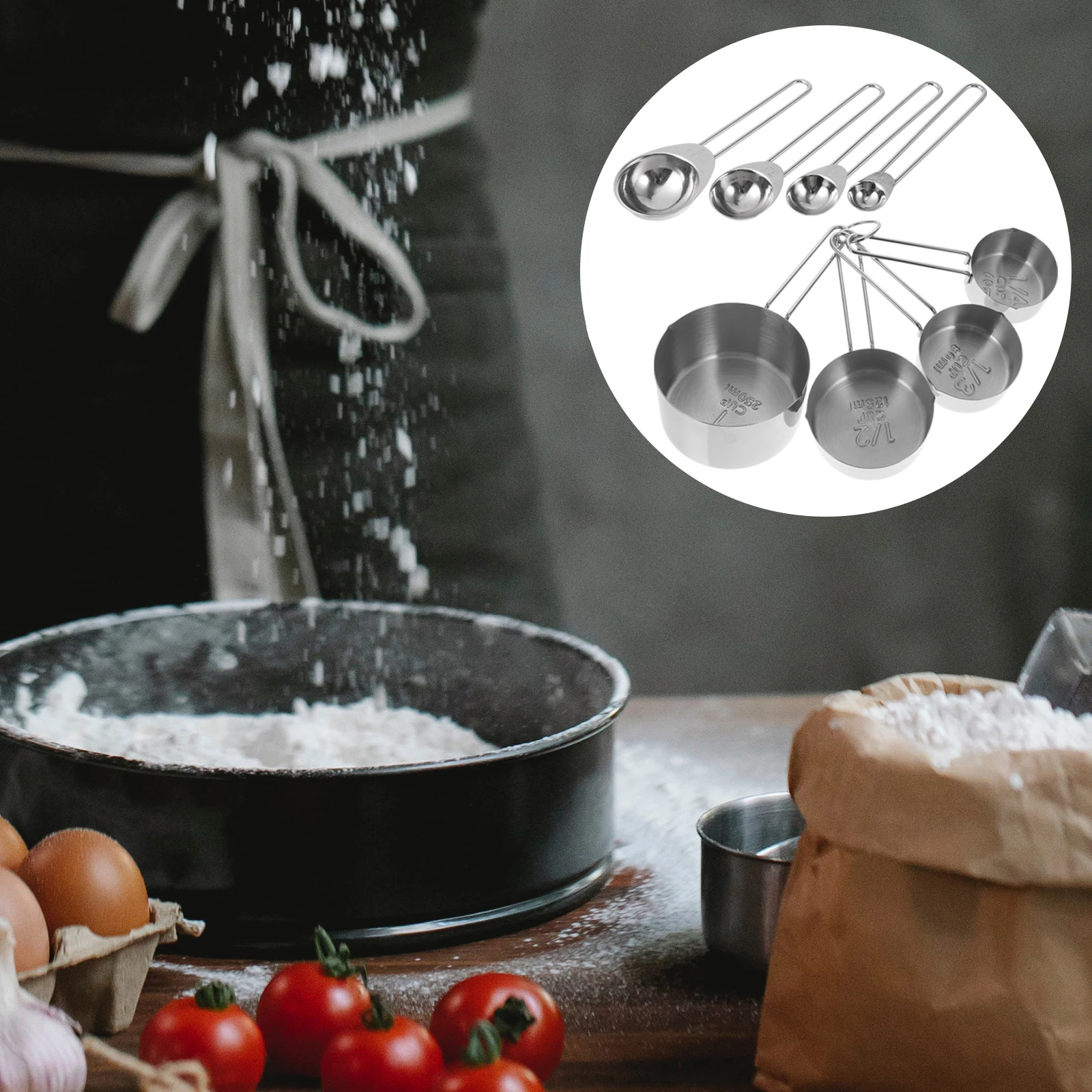 

Baking Measuring Spoon Metal Cups Measure Graduated Teaspoons Measures Tool Stainless