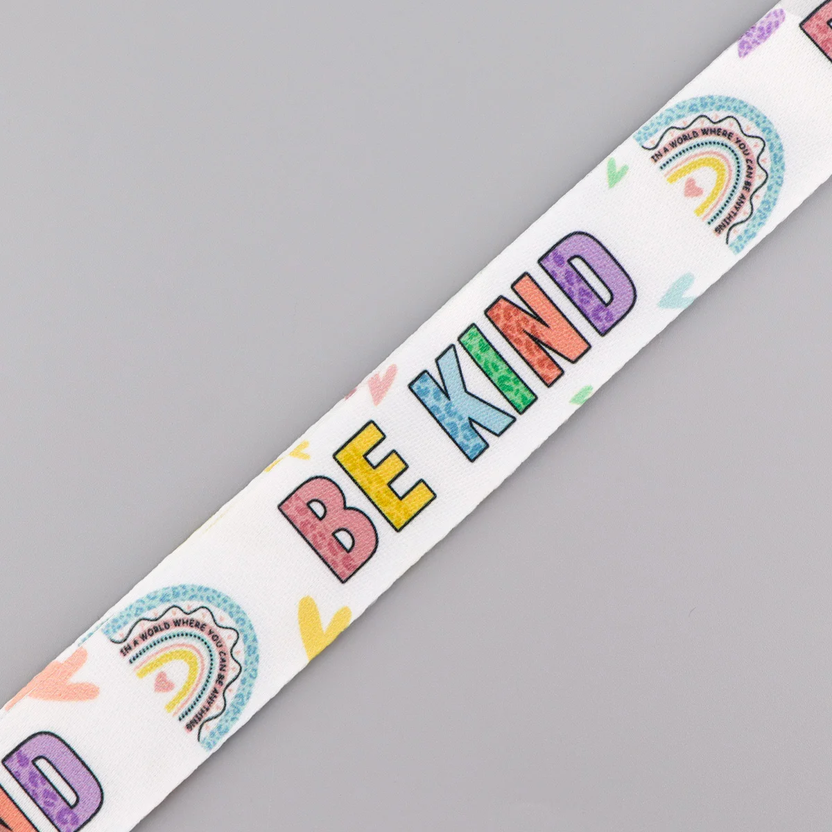 Regenboog ID Badge Houder Lanyards Cartoon Kat Deur Kaarthouder Hangend Touw Nekkoord Sleutelhanger Visitekaartje Cadeau
