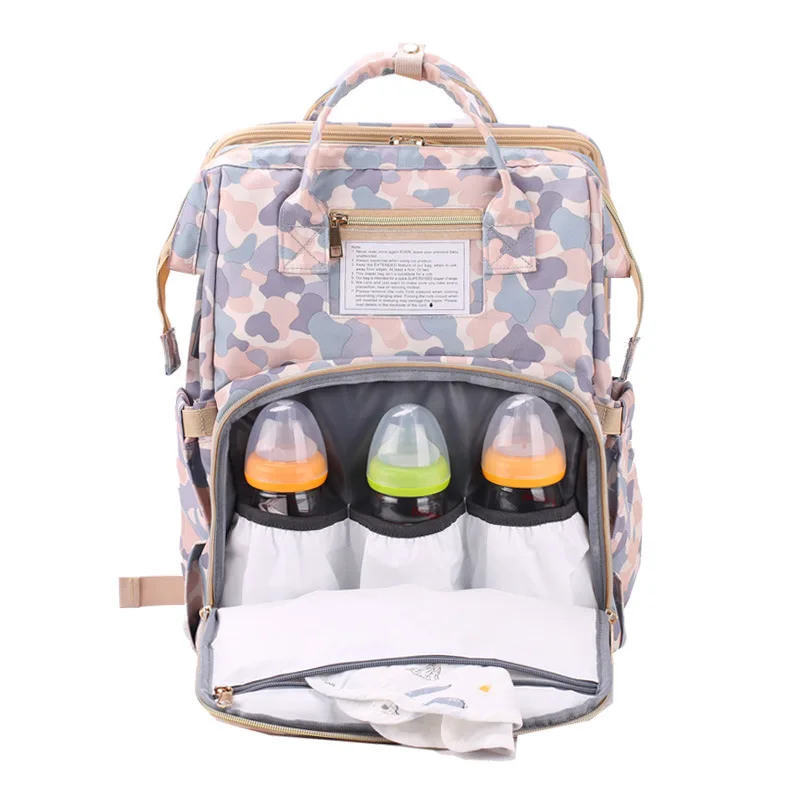 Diaper machine shoulders mummy bag cross-border shoulders mother-to-child bag folding bed baby diaper bag mother package