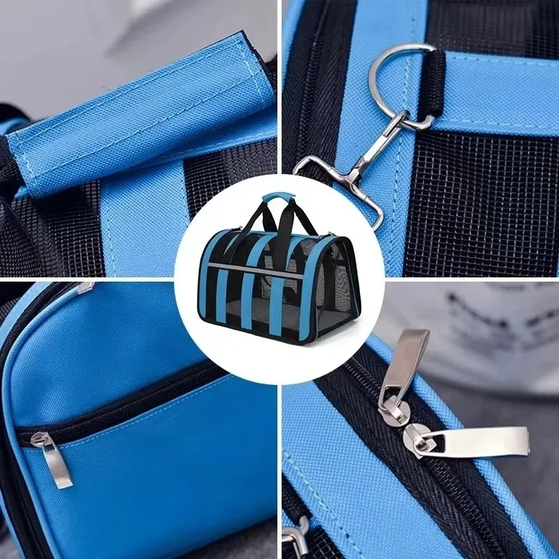 Imagem -03 - Portátil Bolsa de Ombro Único para Animais de Estimação Pet Outing Dog Handbag Filhote e Gatinho Carregando Suprimentos Bolsa Transportadora Respirável Novo