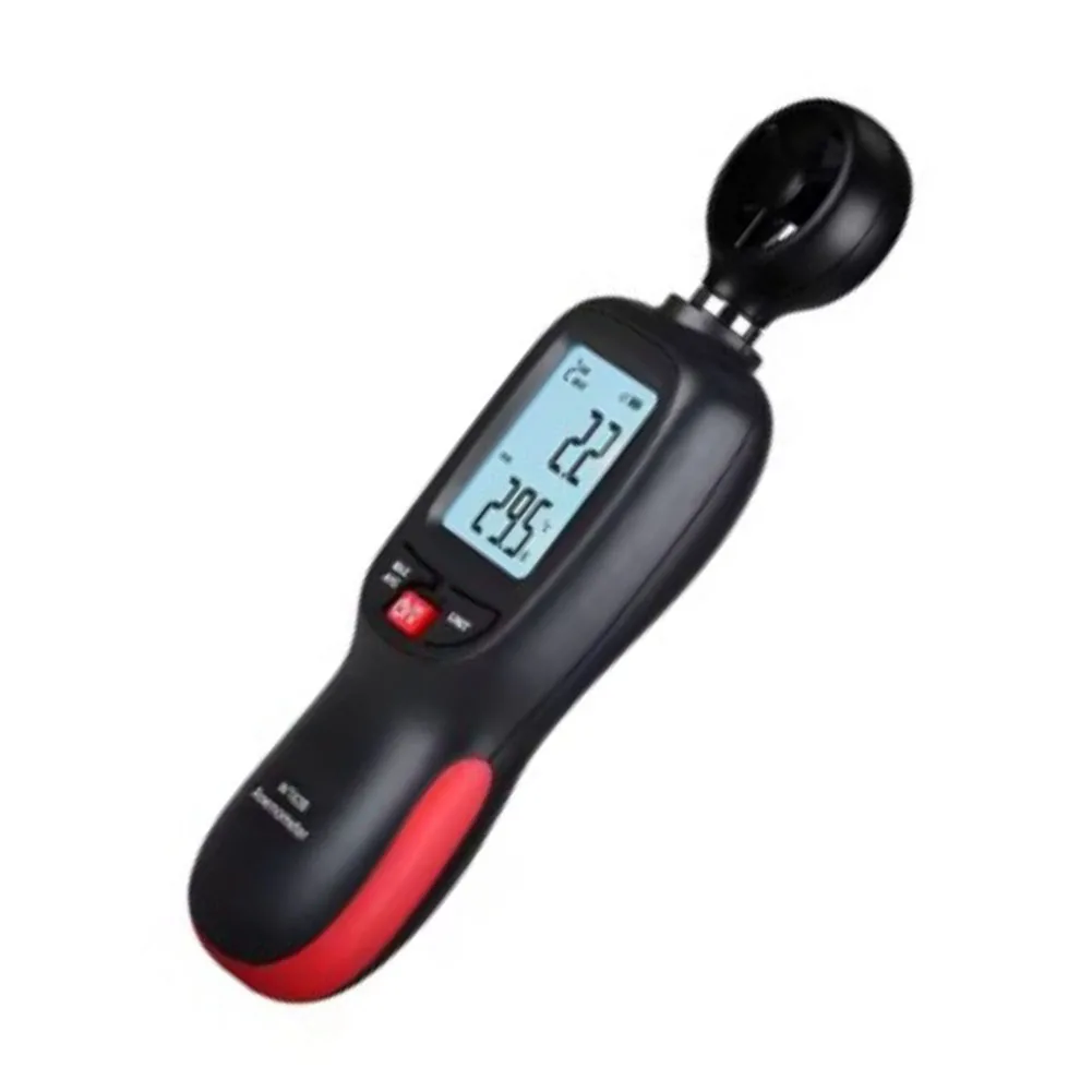 Wind Temperature Meter Handheld Anemometer Outdoor Weather Monitoring Real-time Readings 5 Measurement Accuracy For HVAC Systems