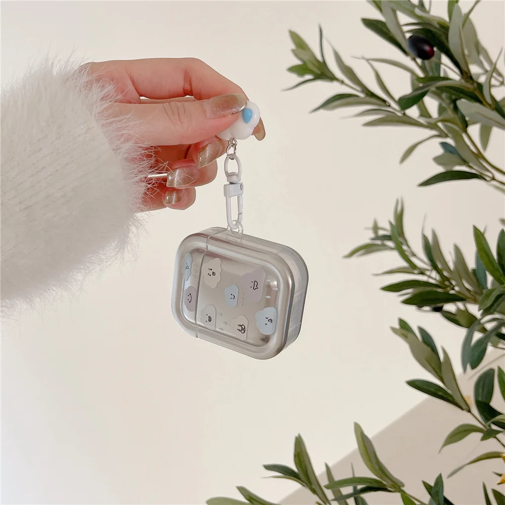 علبة بالكهرباء لسماعات الأذن ، صندوق سماعة ، غطاء لسماعات Apple Air Pods Pro 2 ، 3 Pro ، 2 ، 1 ، لون فضي ، لاسلكي ، Funda