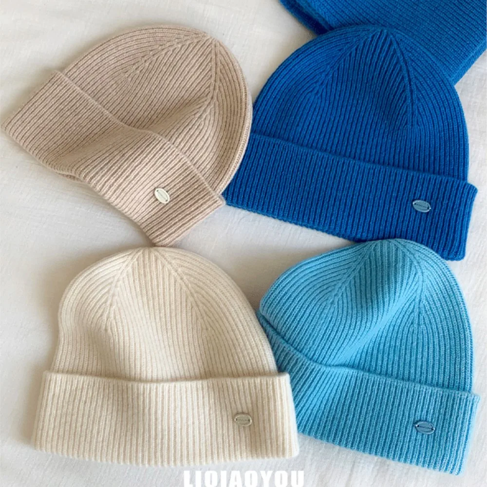Gorro de punto con puño acanalado de lana 100% australiana para adultos, ideal para viajes y vacaciones, en colores beige, marrón, rojo, azul claro, blanco oscuro, cálido y acogedor para mujeres.