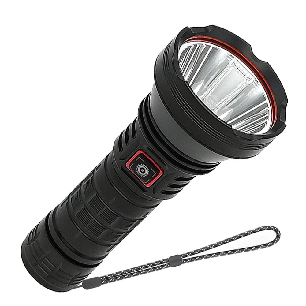 5000 Lumens LED Flashlight Super Brigh Spotlight Long Range 1000meters Powerful Flashlight Rechargeable 18650 or 26650 Batteries