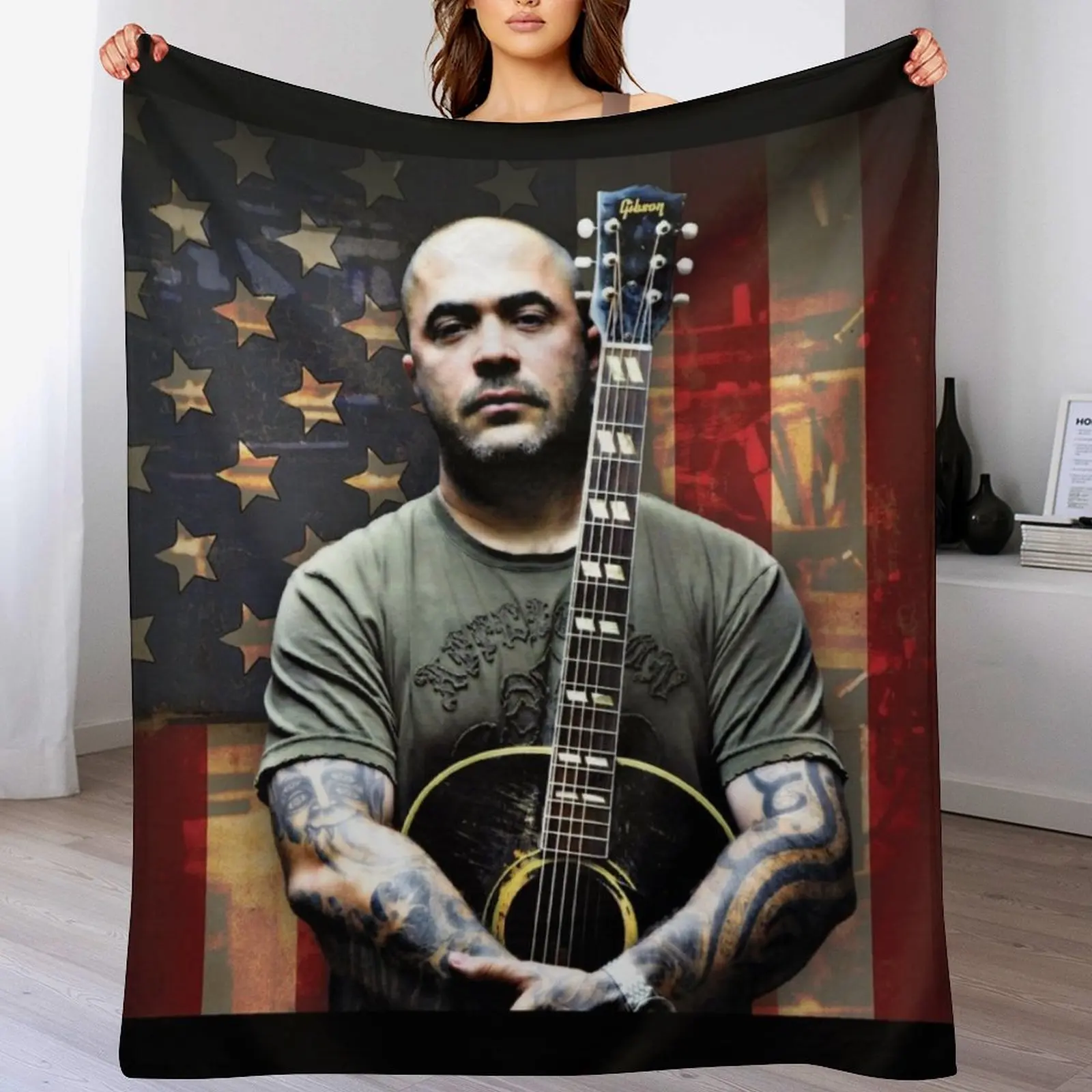 

Aaron Lewis Throw Blanket Reusable Durable Soft Blanket for All Seasons