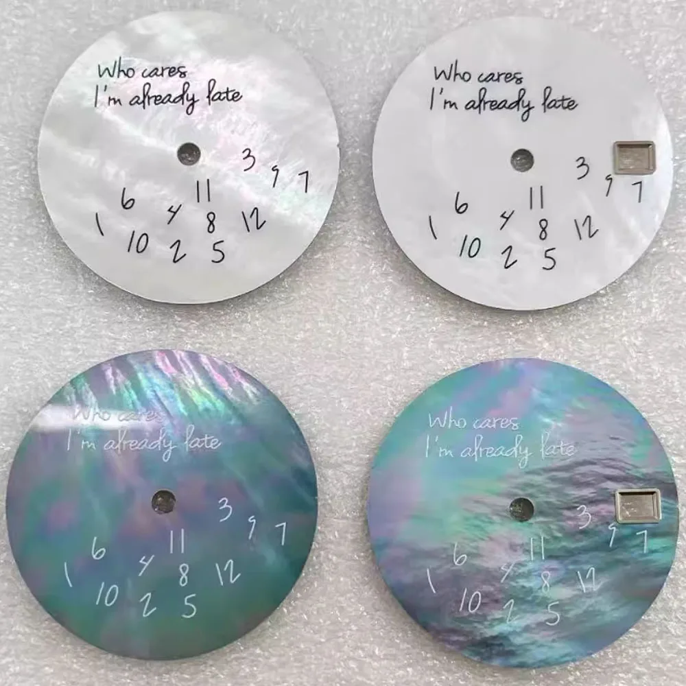 

NH35 Dial 28.5mm, No Luminous Shell Watch Dial for NH35 Movement English Numbers No/Single Calendar Watch Face Modified Parts