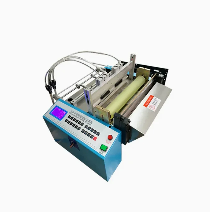 قاطع الحزام الكهربائي الأوتوماتيكي، شريط ملون من النايلون، شفرة ناقل ساخنة/باردة، تقنية قطع البلاستيك/الرقائق المعدنية #4