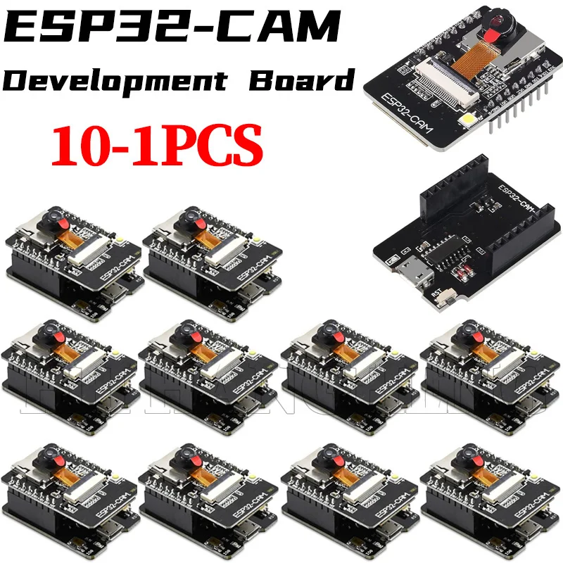 10-1 Uds ESP32-CAM ESP32-CAM-MB MICRO USB ESP32 Serial a WiFi ESP32 CAM Placa de desarrollo CH340 5V Bluetooth + cámara OV3660