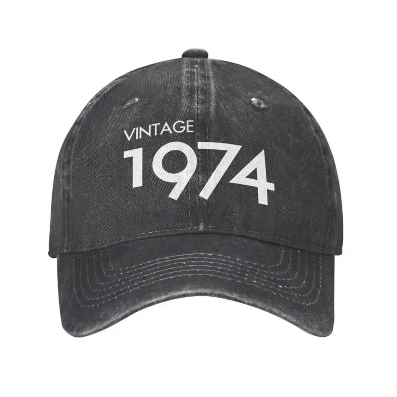 

Custom Punk Unisex Cotton Vintage 1974 Gift Birthday Party Baseball Cap Adult Adjustable Dad Hat Men Women Outdoor