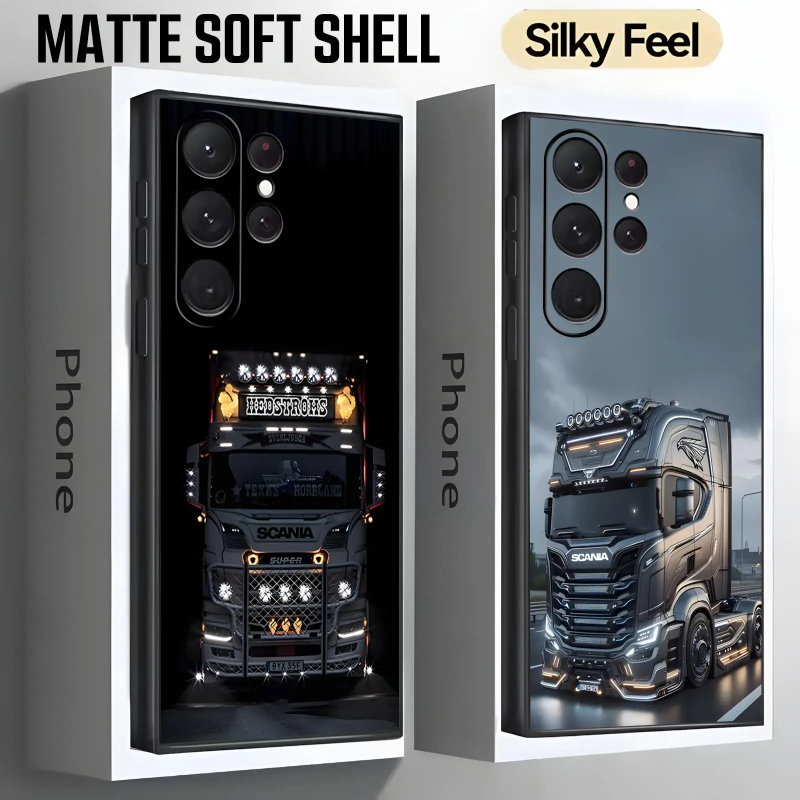 truck   Phone Case For Samsung S26 S25 S24 S23 S22 S21 S20 Ultra Note20 Soft black Shockproof Cover
