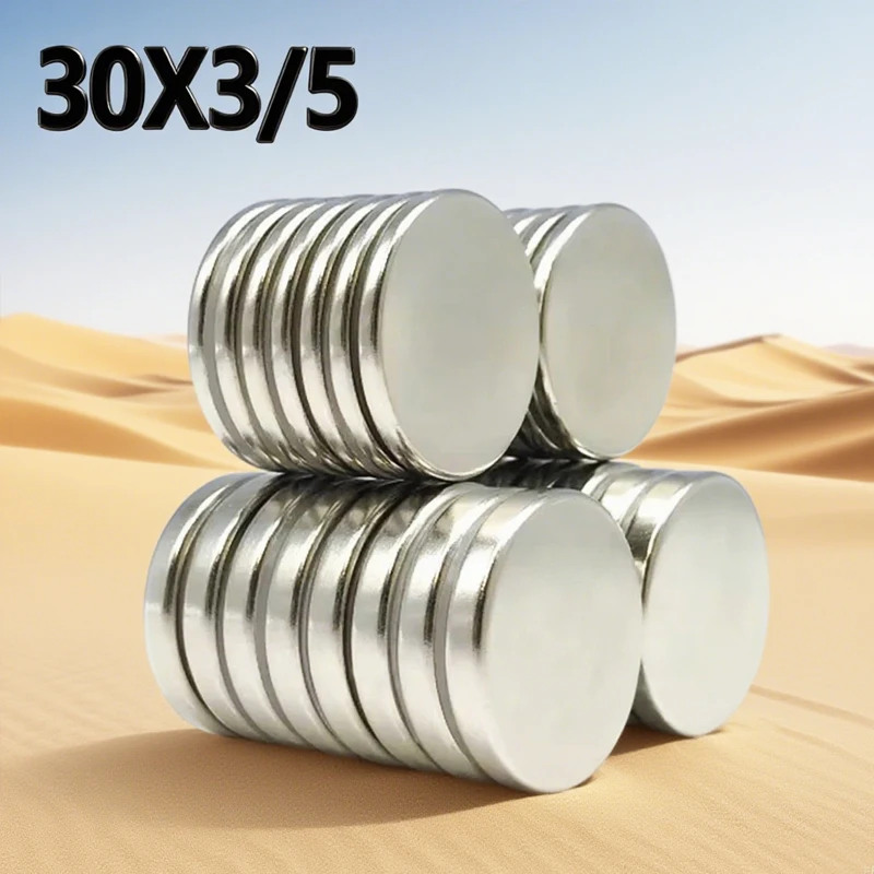 2-50pcs 30x3 30x5mm Magnet N35 NdfeB Permanent Magnetic Imanes Big Round Neodymium Magnet Fridge Magnet 30*3 30*5mm Accessory