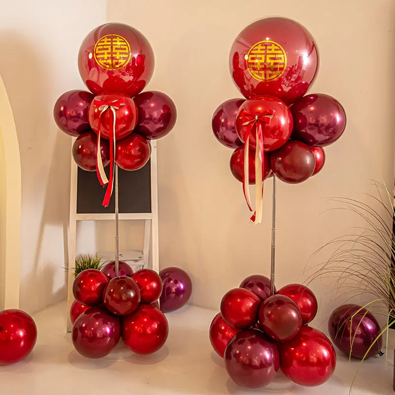 

Wedding house floor floating set balloon road guide column table floating bracket
