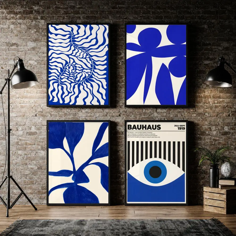 International Klein Blue Cobalt Blue Poster Pvc HD Peel and Stick Modern poster Home Office Living Room Dining Room Wall Decor