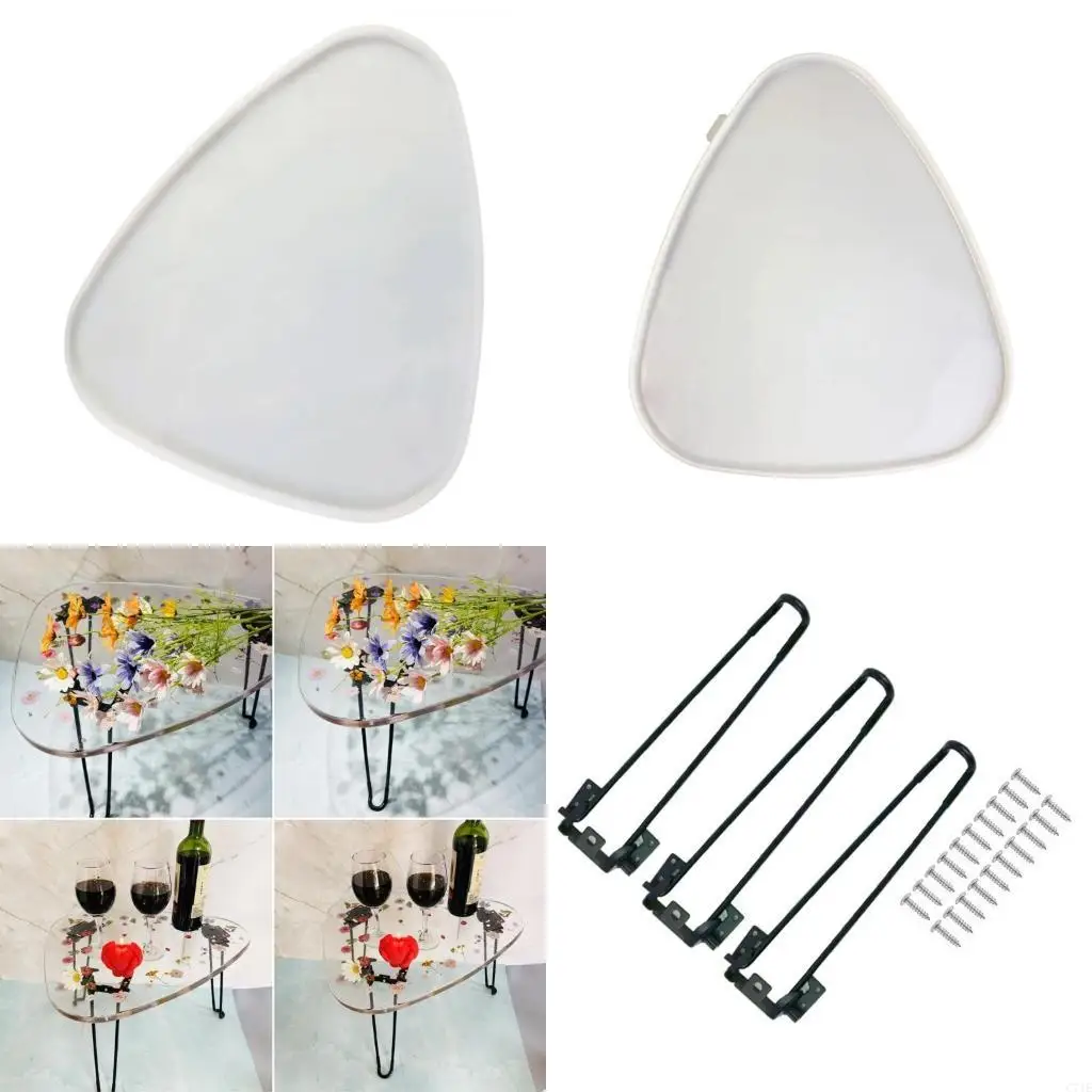  Large Triangle Silicone Mold River Table Ornament DIY Crystal Epoxy Resin Molds