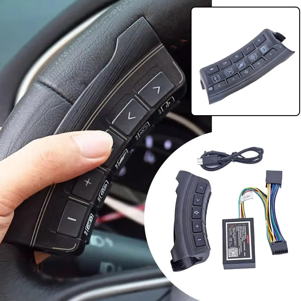 

Car Wireless Steering Wheel 2 DIN Android Radio Player Backlight auto 10-key Button Remote Control tools for Android DVD GPS