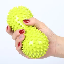 Rullo per massaggio ai piedi arachidi Double Lacrosse Spiky Ball palline miofasciali per fascite plantare mobilità arco del piede posteriore sollievo dal dolore