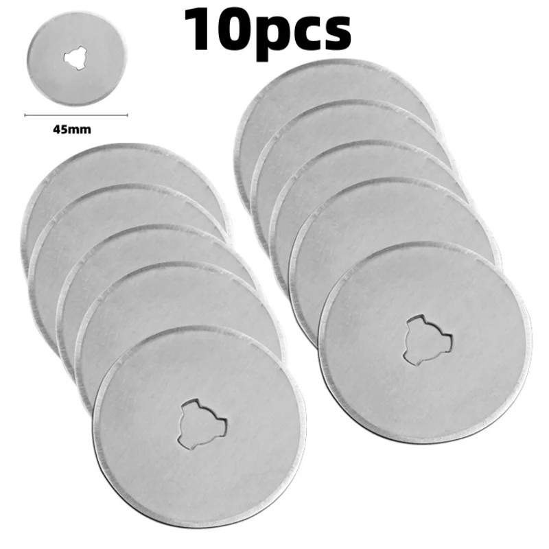 10 Pieces 28mm/45mm Rotary Cutting Machine Replacement Spare Blade for Quilting Repair Photo Cutter Cloth Cutting Crafts