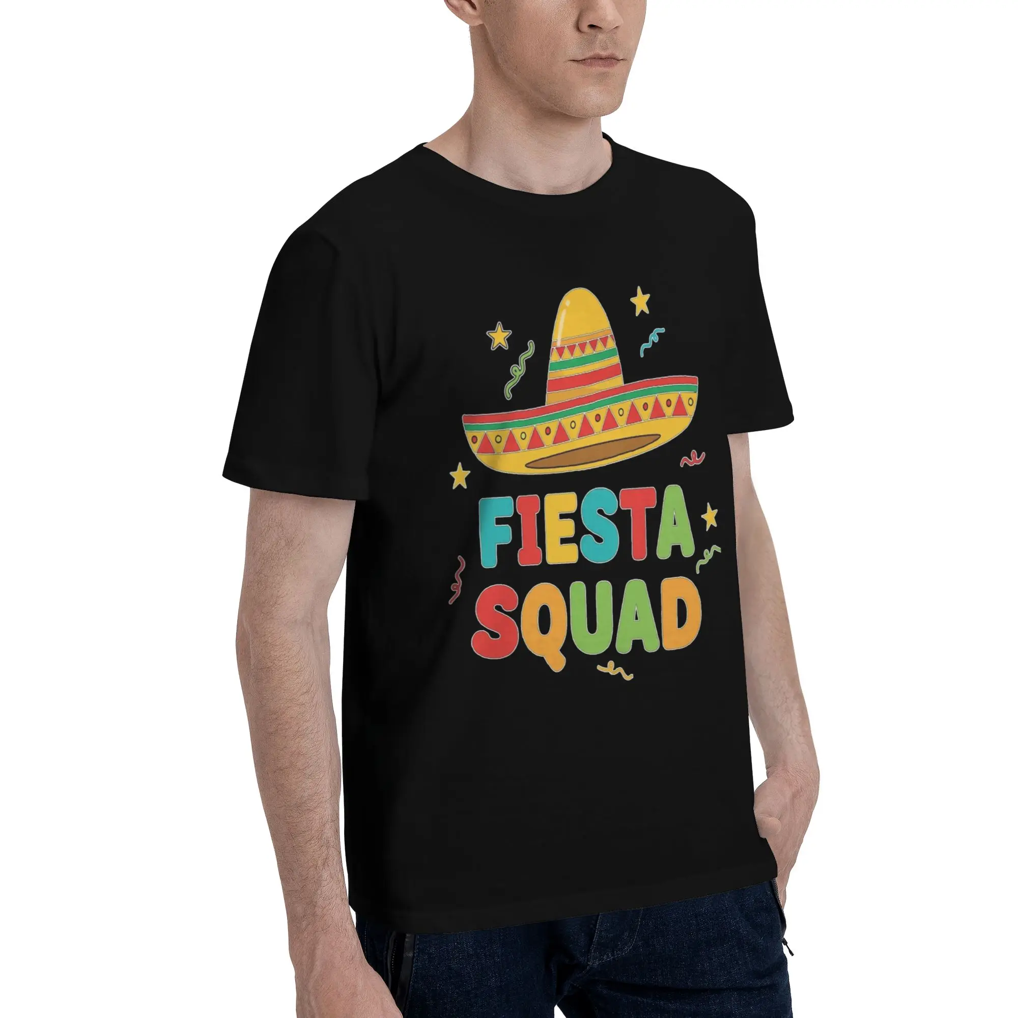 Fiesta Squad Cinco De Mayo Tee Shirt for Men Women Graphic T Shirts  100% Cotton Clothing