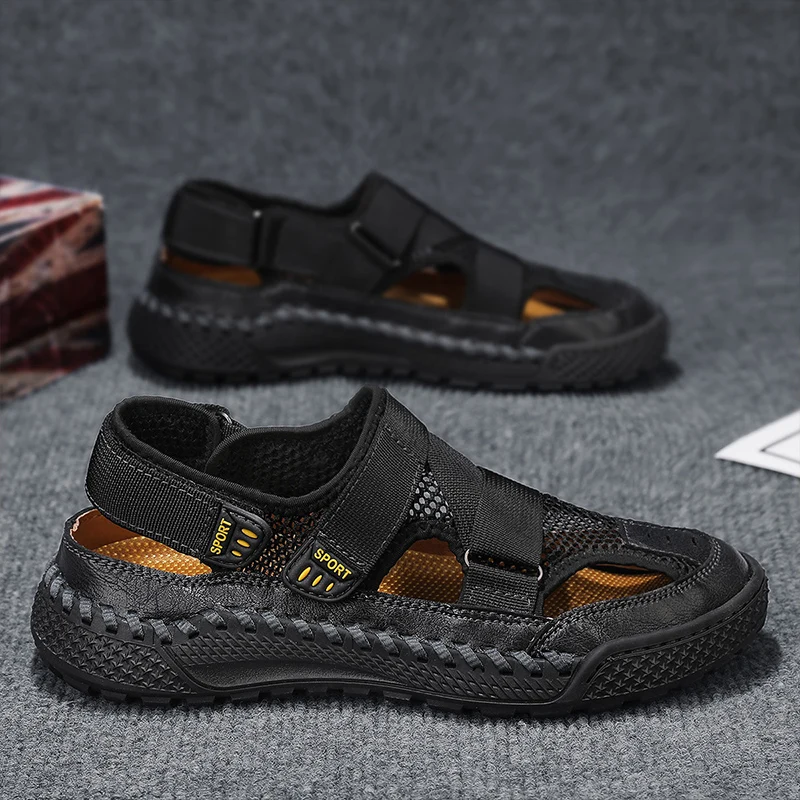 Summer Sandals Men's Plus Size Beach Shoes High Quality Handmade Slippers