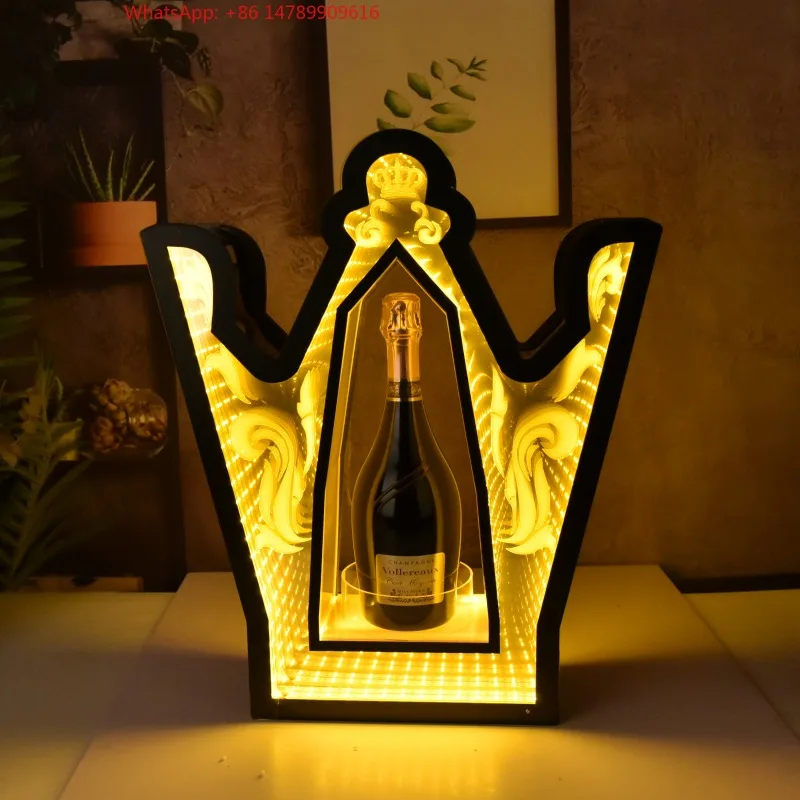 Premium Custom LED Liquor Display StandLandscaping Light Emitting Diode Custom POS Or Pop-up Acrylic Wine Bottles Landscaping Li