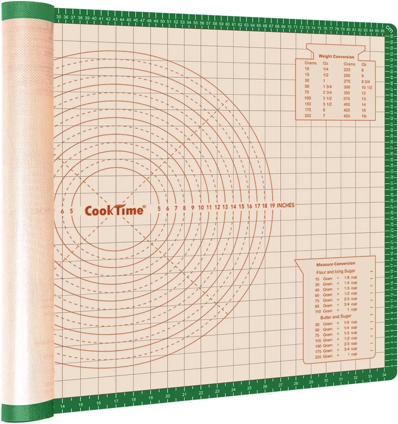 

Silicone Pastry Mat 36 x 24 Inch - Larger Silicone Baking Mat for Rolling Dough,Non Slip Dough Sheet with Measurement,Perfect fo