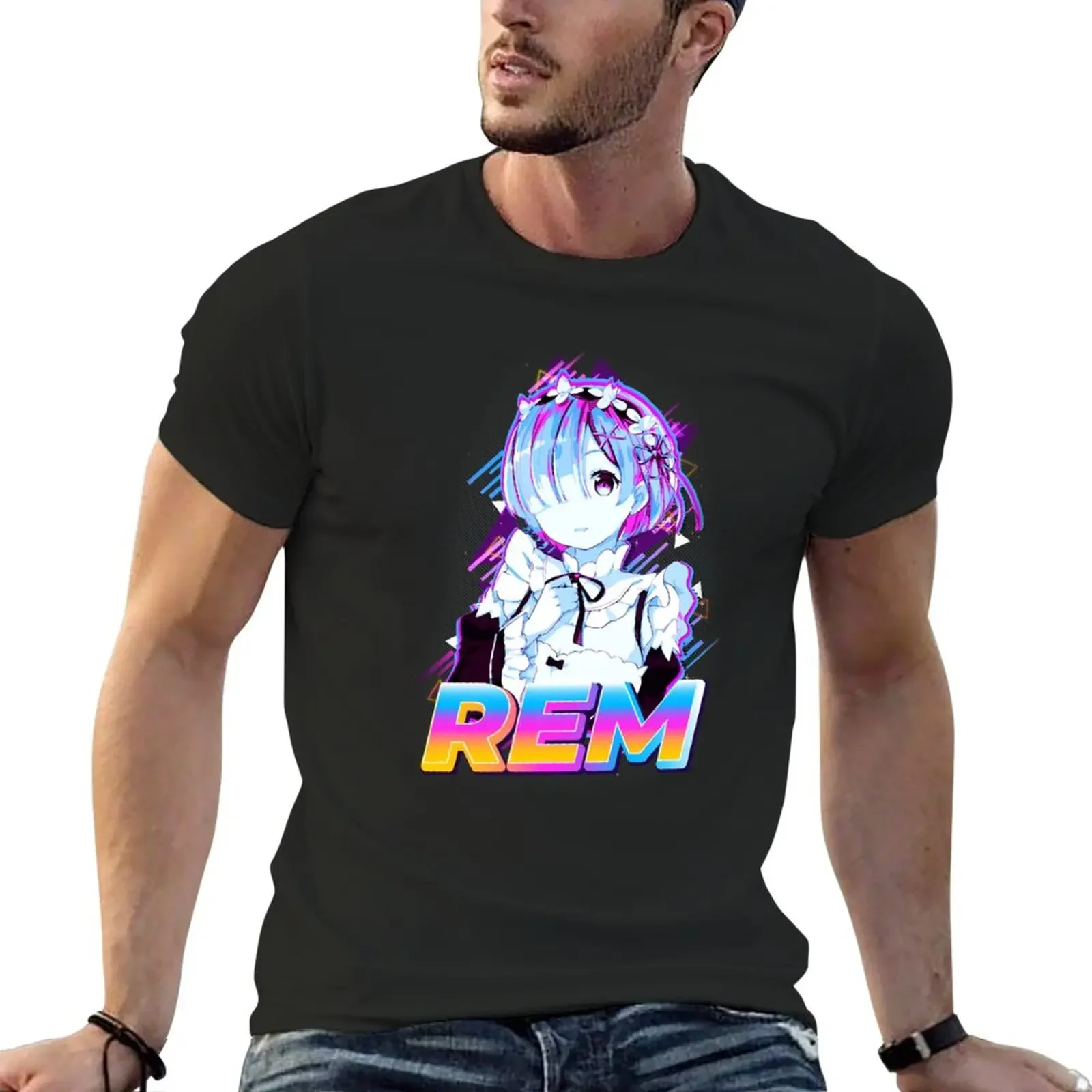 

New Rem Re:Zero T-Shirt valentines clothes anime tshirt custom t-shirts black t-shirts for men
