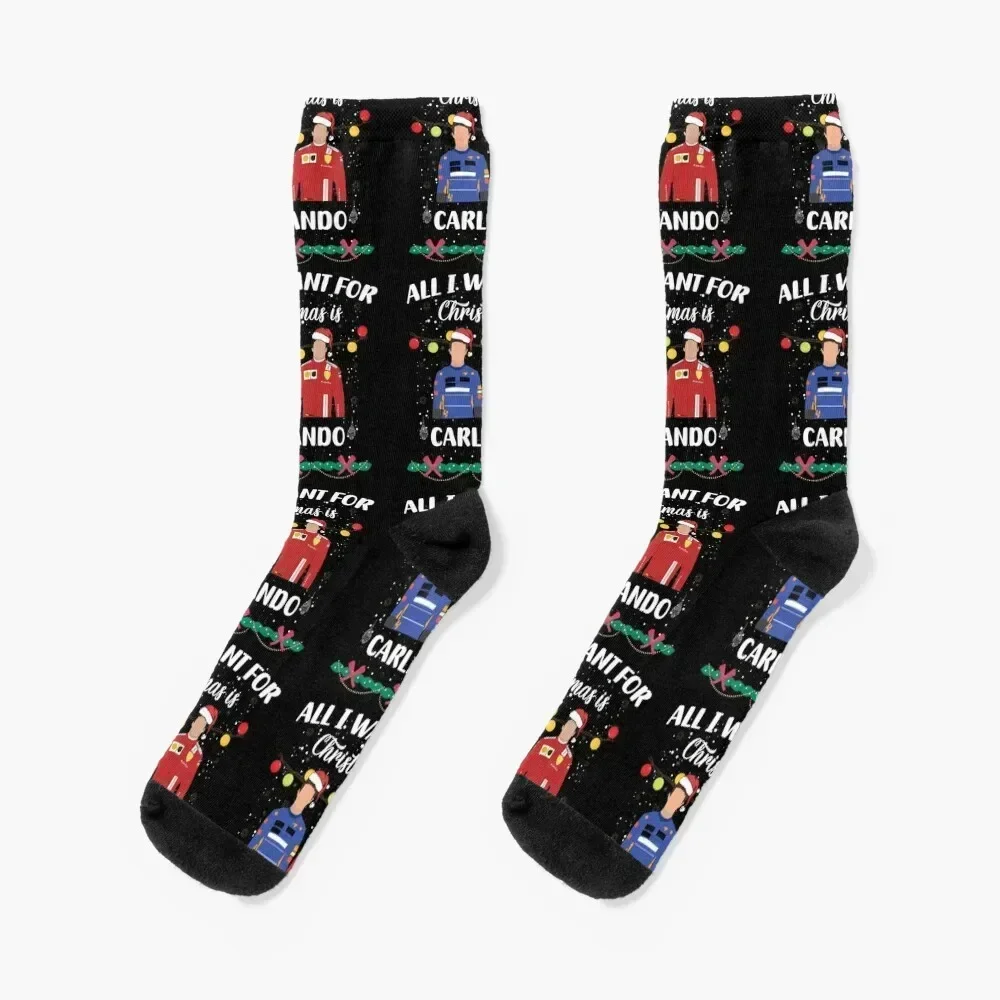 All I Want For Christmas Is Carlando Socks Christmas designer brand Socks Man Women's