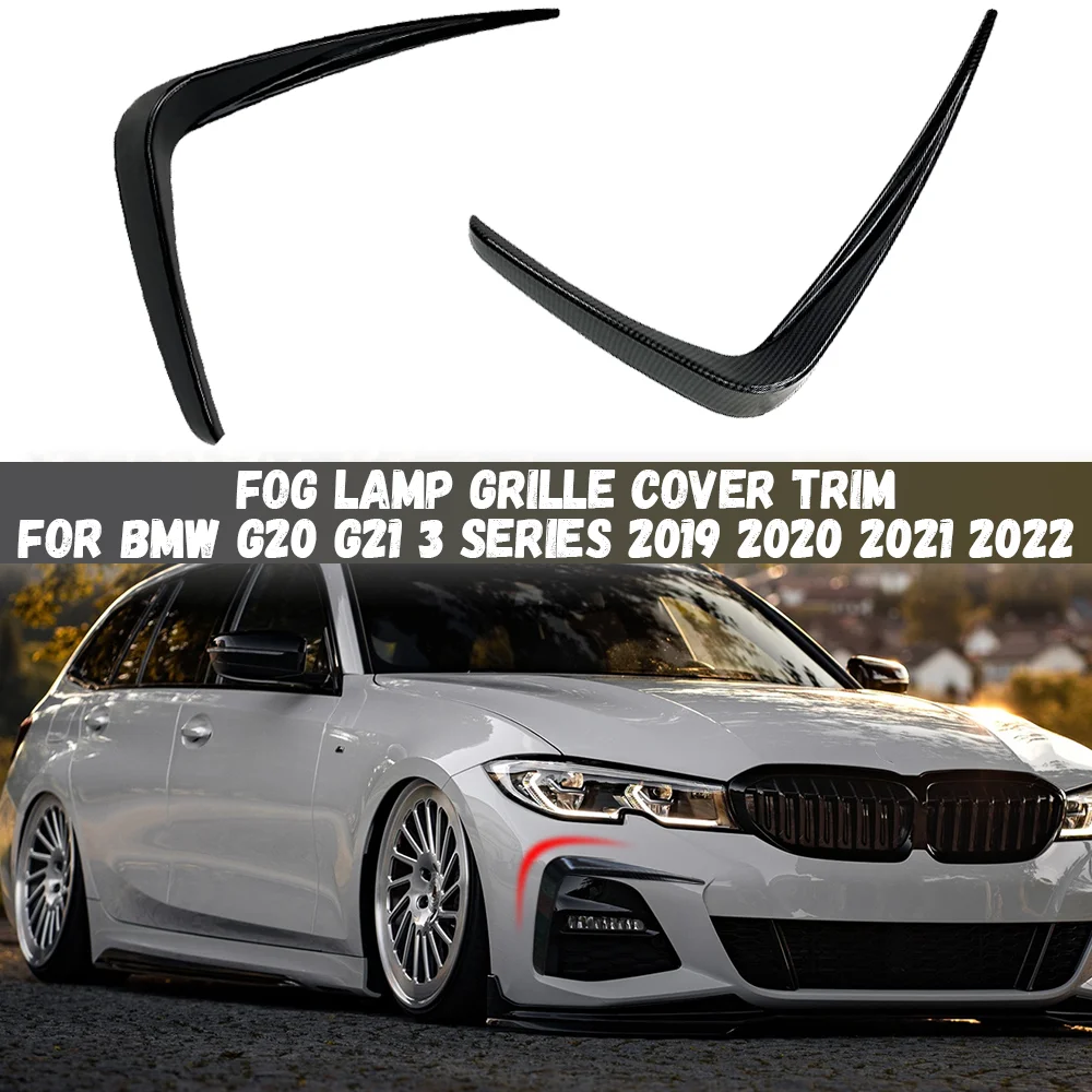

For BMW G20 G21 318i 320i 325i 330i 330d 330e 2019-2022 Front Bumper Side Air Vent Trim Fog Light Intake Hood Frame Canard