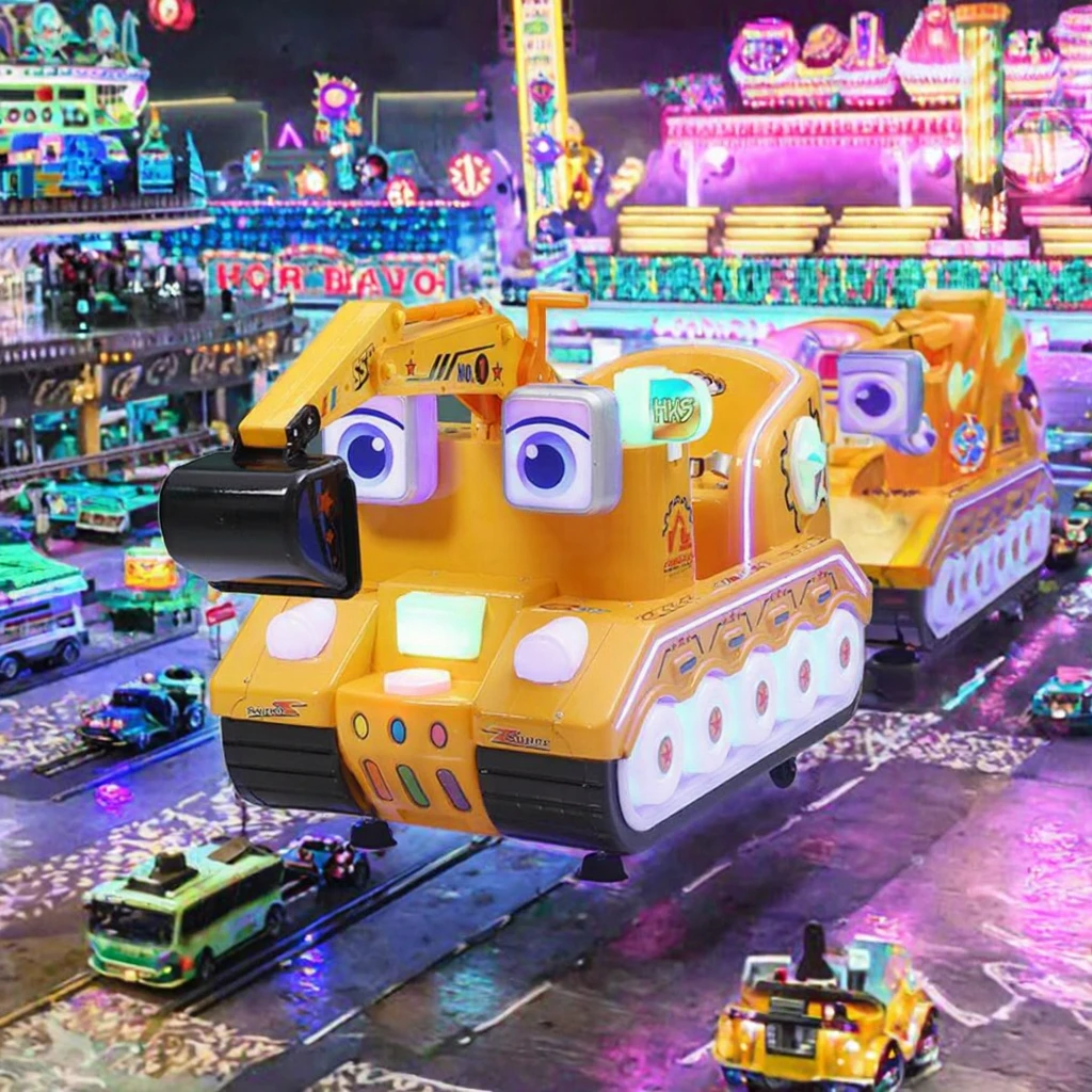 Factory Direct Sales Coin-Operated Outdoor Ride Amusement Equipment Engineering Excavator Bulldozer Kiddie Ride Car