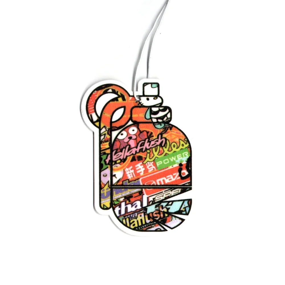 معلقة سيارة معطّر الهواء الجنس فتاة JDM نمط مرآة الرؤية الخلفية العطور نكهة توربو الصلبة ورقة اكسسوارات السيارات سباق #6