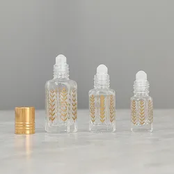 3ml 6ml szklany butelka typu Roll-on Mini niezbędny pojemnik na olej przenośny olejek do ust butelka z kulką pustego buteleczki do perfum wielokrotnego napełniania