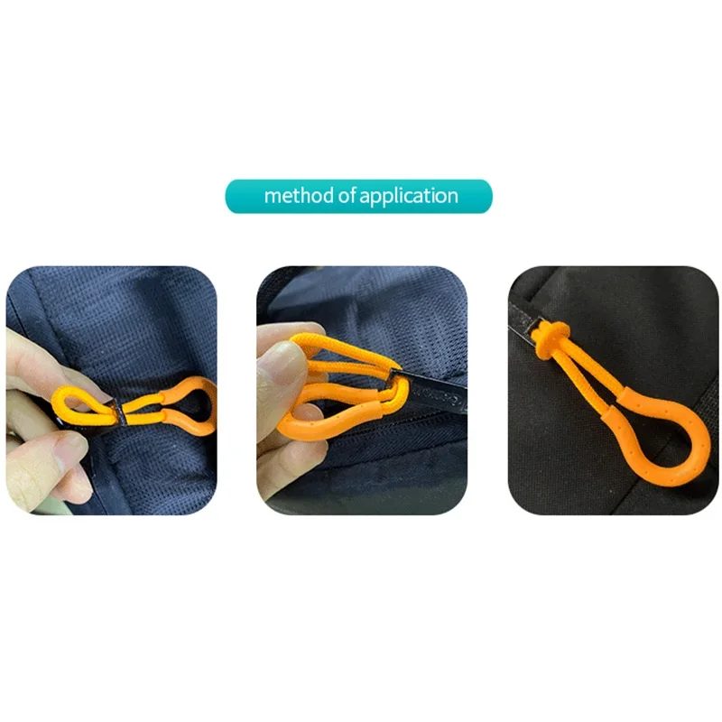 10Pcs Zipper Pull Puller Fit Rope Tag Replacement Clip Broken Buckle Fixer Zip Cord Tab Travel Bag Suitcase Laundry Luggage