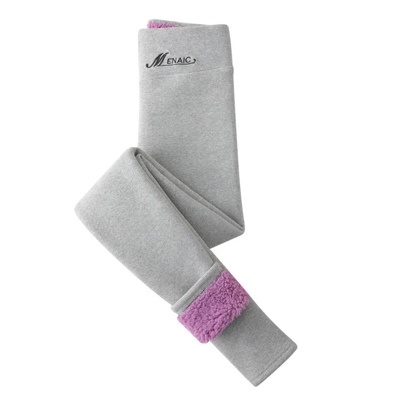 Pantaloni da salotto in pile a nuvola da donna Pantaloni termici caldi invernali Pantaloni streetwear casual Leggings con scritte ricamate a vita alta