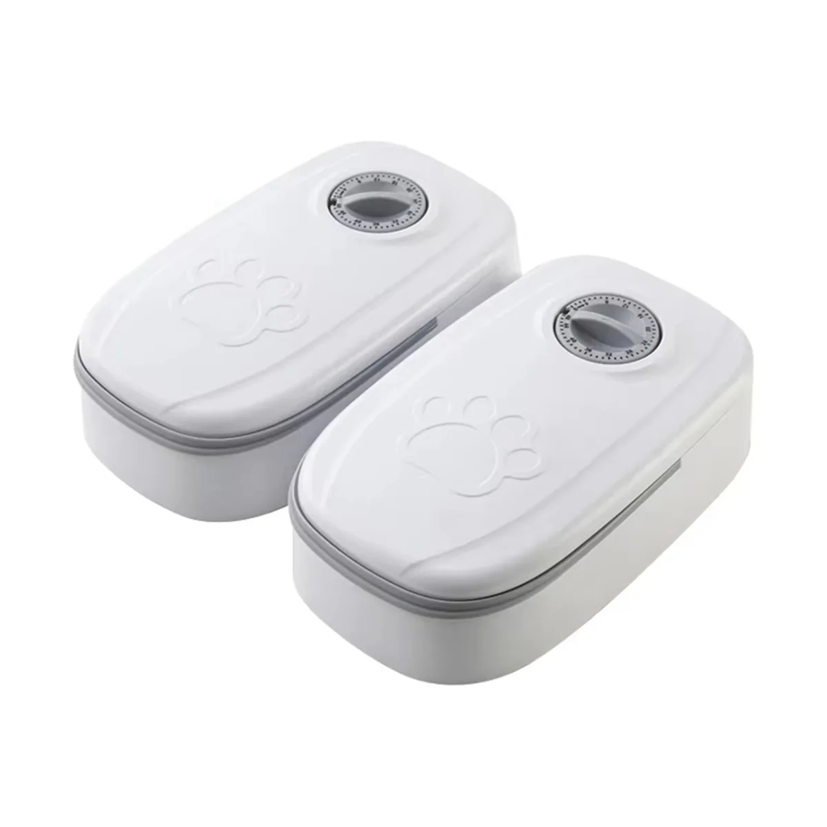2025+Automatic Timing Pet Cat Feeder 350ml Double Pet Bowl for Cats Dogs Quantitative Pet Feeder Cat Accessorie B