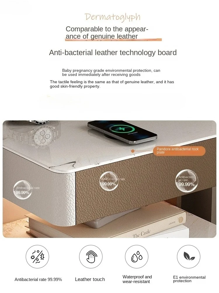 Storage Box Movable Folding Cabinet near Window Small Bedroom Bed Cabinet Integrated Can Hold Projector Bracket