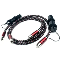 Colorado RCA Cable Perfect-Surface Copper (PSC) Conductor HiFi Audio Interconnect Signal Cable 2RCA Male To 2RCA Male Plug