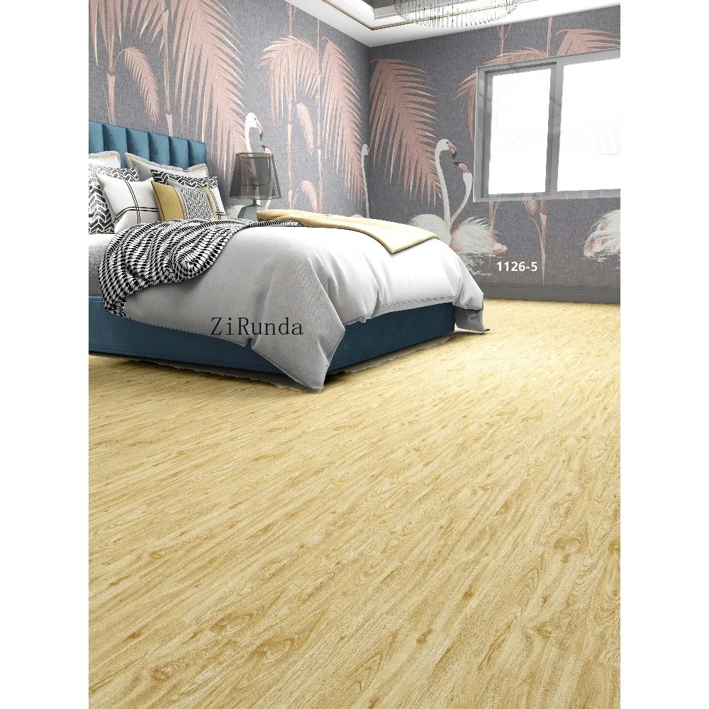 Versi Khusus Lantai Kantor Plastik SPC Tahan Lama 8 x 49 inci 100% Motif Marmer Timbul