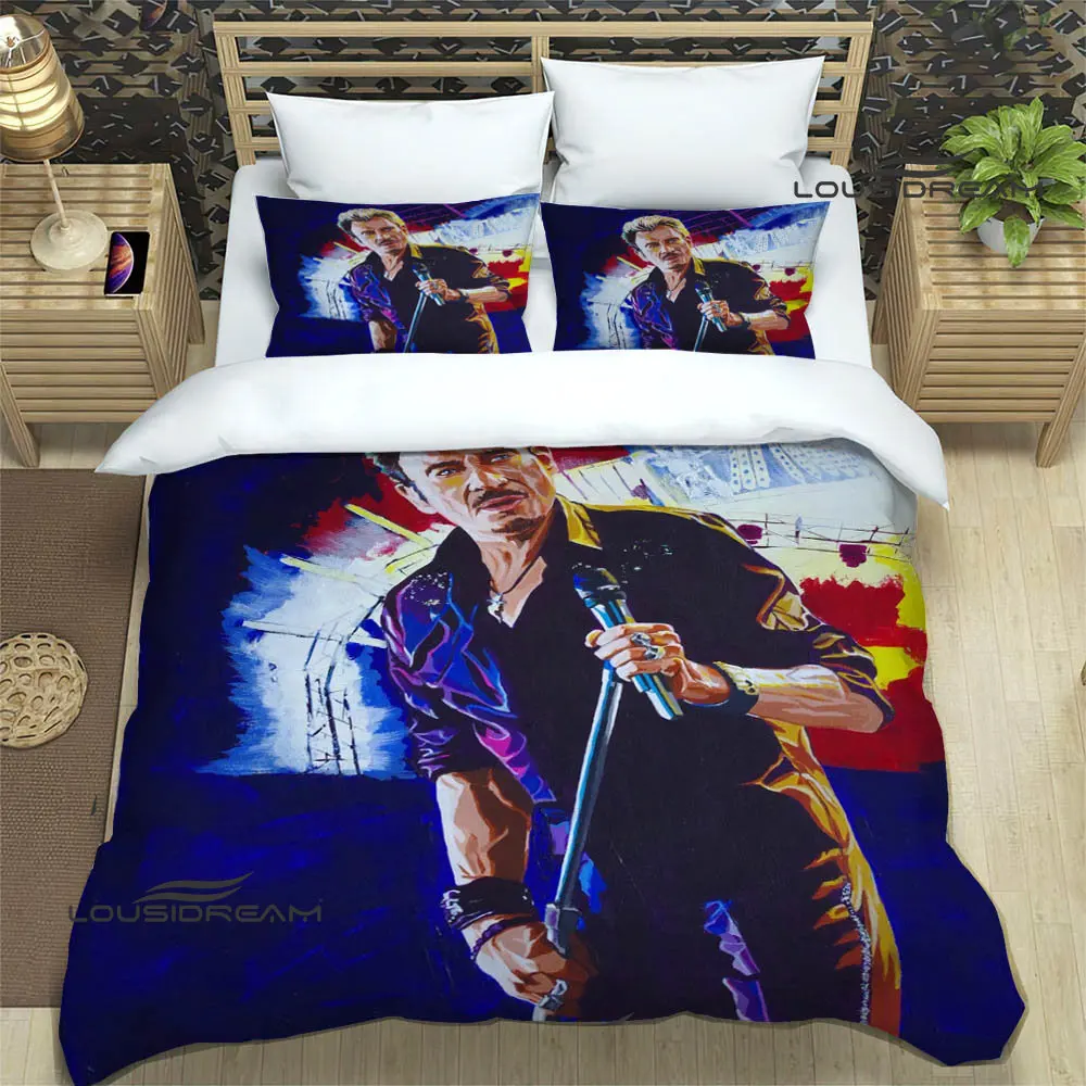 rock star Johnny Hallyday Bedding Sets exquisite bed supplies set duvet cover bed comforter set bedding set luxury birthday gift